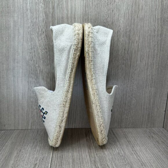 Soludos Embroidered Espadrilles Shoes Womens Sz 9 Slip-On Low Top Flat Off-White - Picture 8 of 12